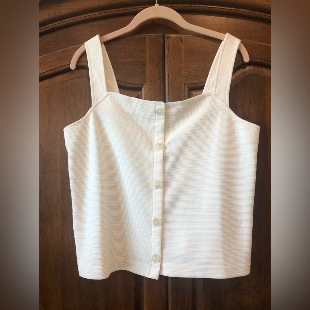 J CREW White Tank M
